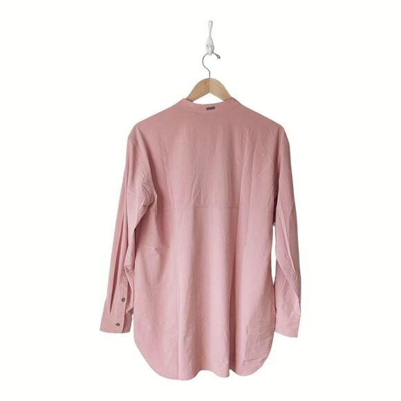prAna Oversized Button Front Cloud Pink Effortless Everyday Shirt Sz M - Picture 6 of 13